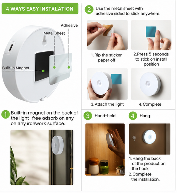 Rechargeable Motion Sensor LED Night Light