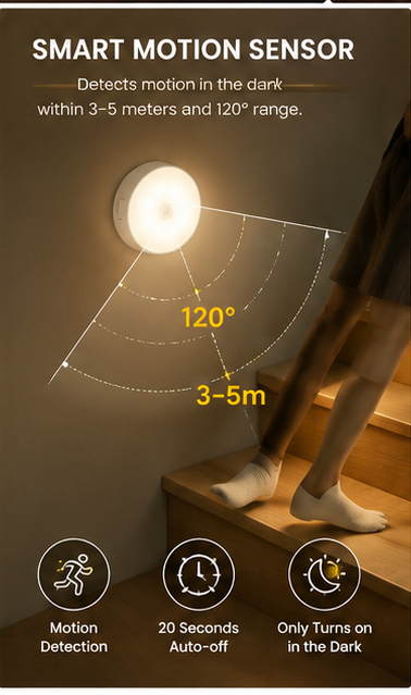 Rechargeable Motion Sensor LED Night Light