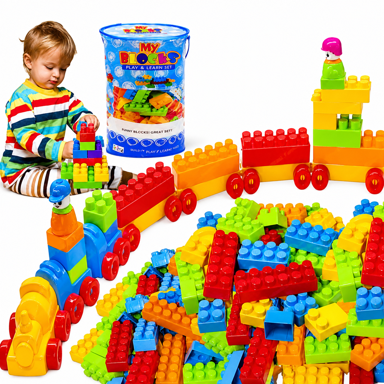 My Blocks 100+ Pieces Jumbo Building Blocks Set for Kids