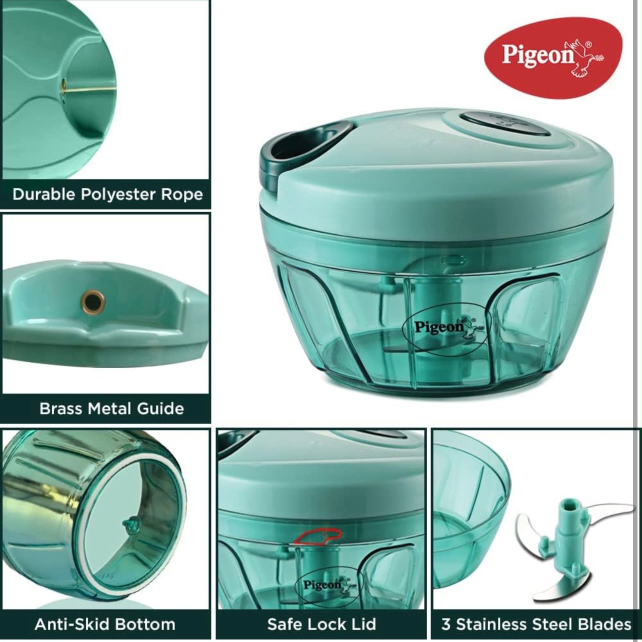 Big Size 5 Steel Blade Chopper / Handy Vegetable and Fruit Chopper / Kitchen / Onion Dry Fruit Grinder / Vegetable / Salad Maker( XXL Chopper 450ml